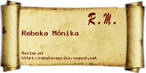 Rebeka Mónika névjegykártya