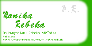 monika rebeka business card